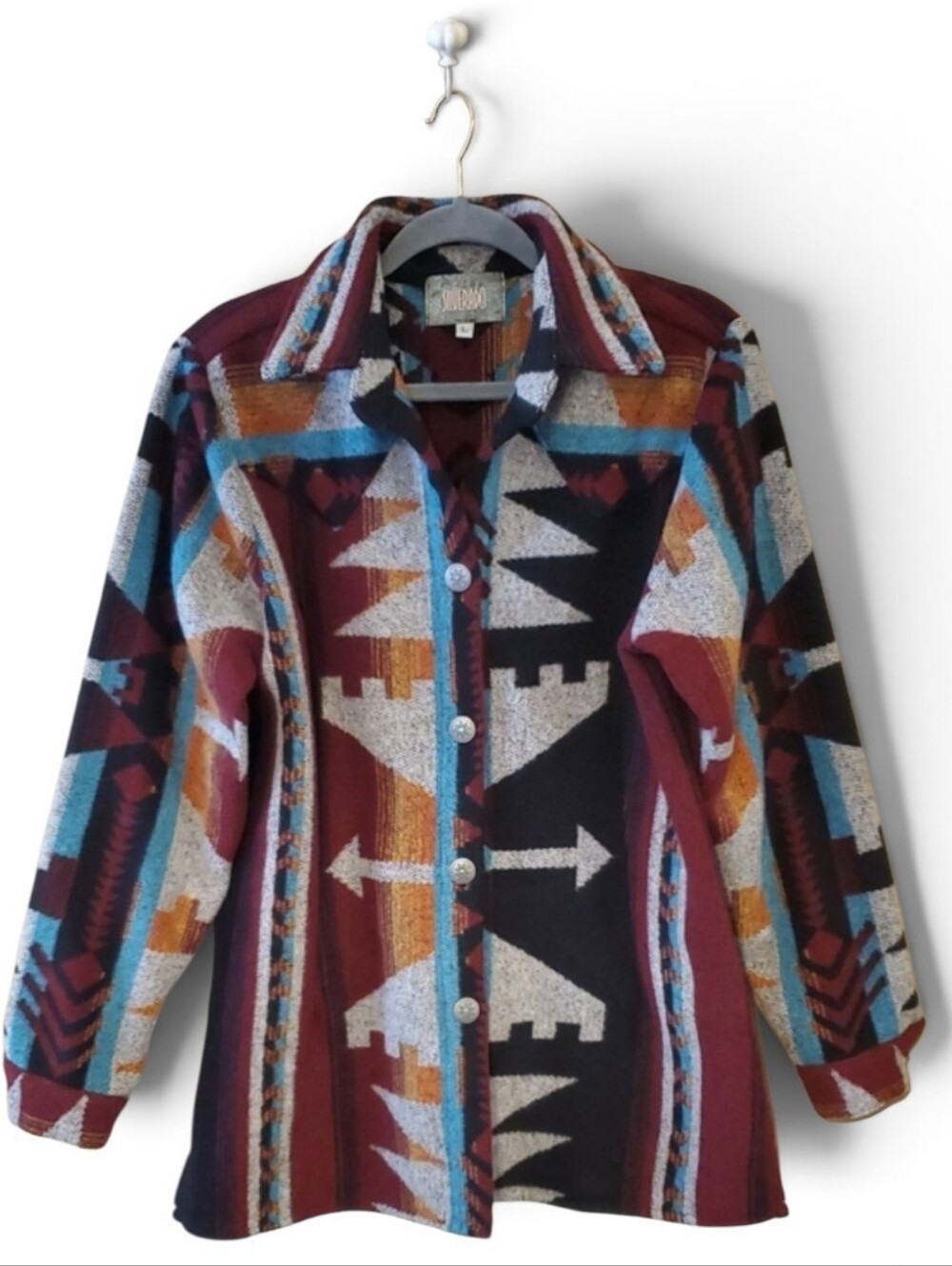 Silverado Vintage Aztec South Western Shirt Jacket Size L